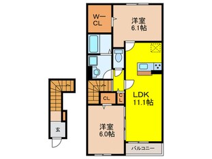 ラシュレNの物件間取画像